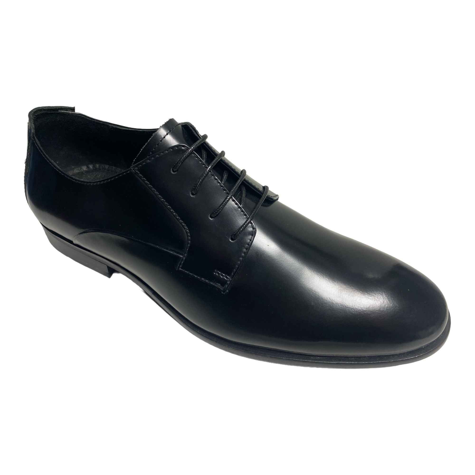 SCARPE DERBY CASUAL UOMO CARLO PIGNATELLI 7616 PELLE NERO ORIGINALE PE