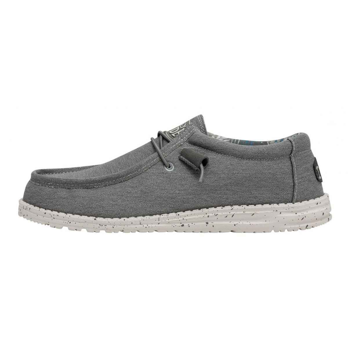 SCARPE MOCASSINO UOMO HEY DUDE WALLY 40022 1HO GRIGIO ORIGINALE PE 2024