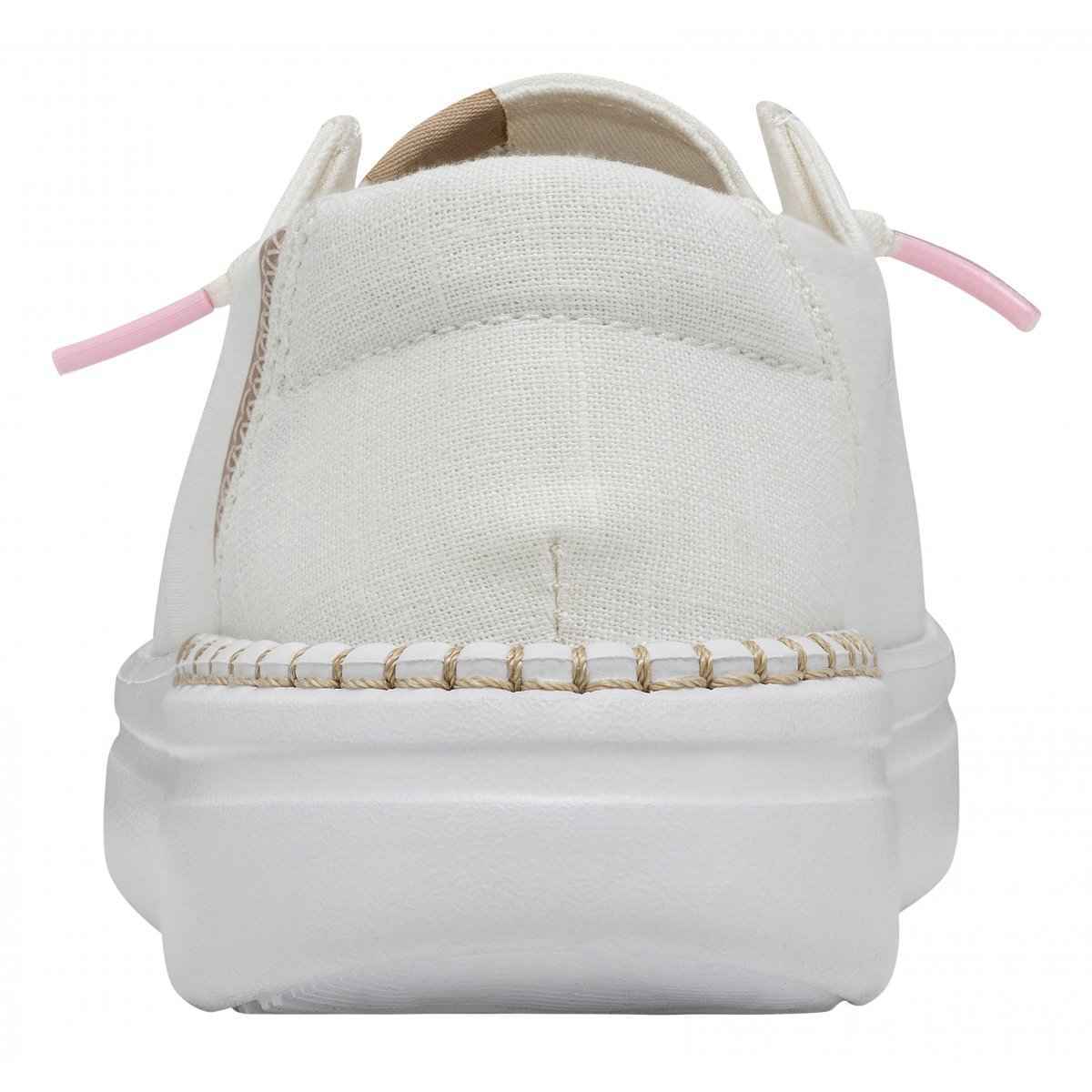 SCARPE MOCASSINO DONNA HEY DUDE WENDY 40074 1K8 BIANCO ORIGINALE PE 2024