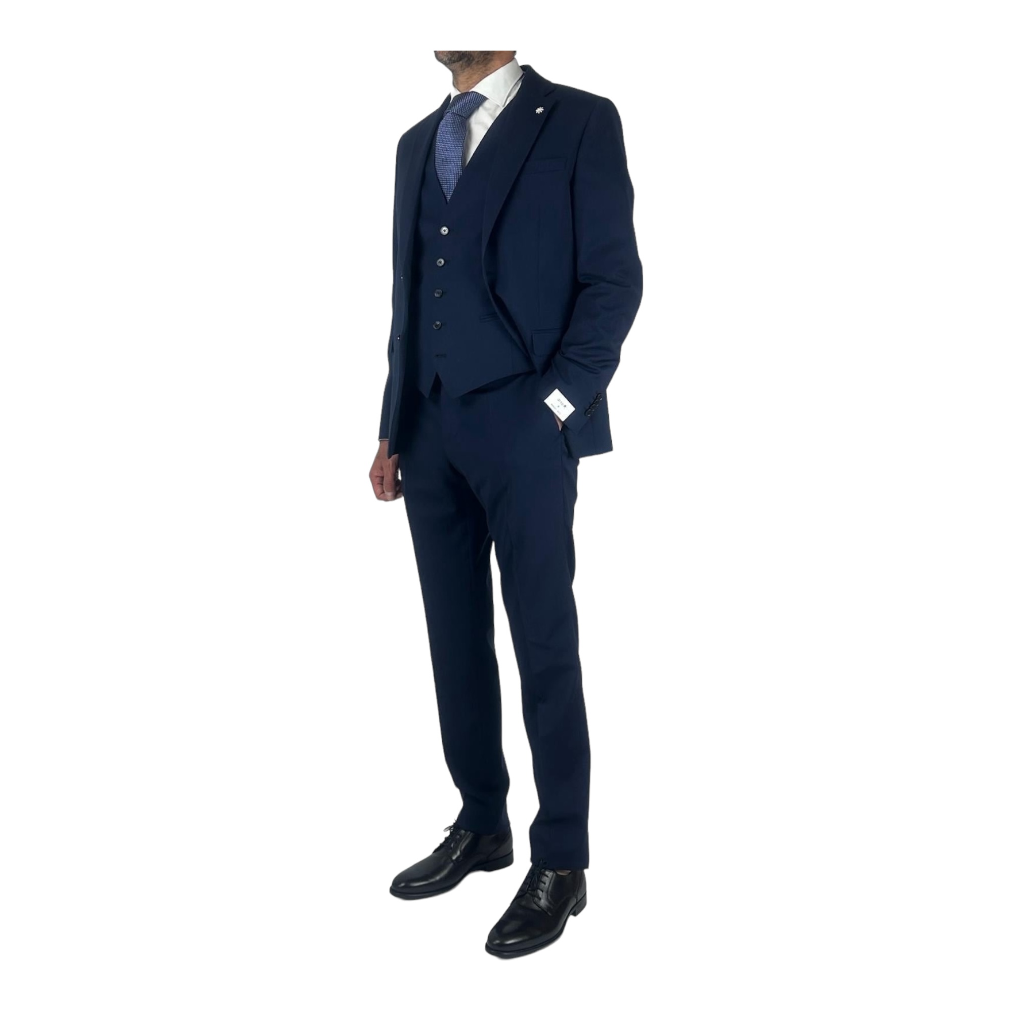 ABITO COMPLETO CERIMONIA UOMO MANUEL RITZ 3632AW3318 240000 88 BLU ORIGINALE PE