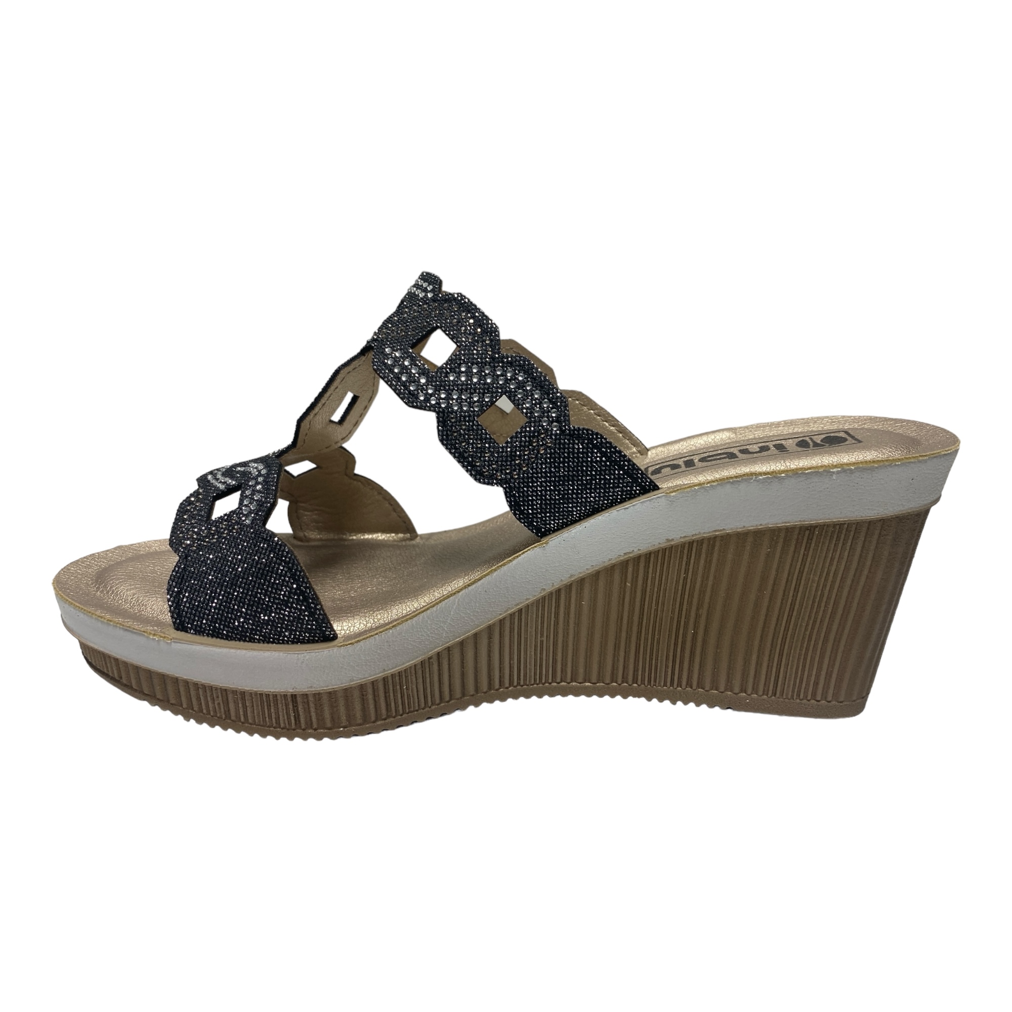 SCARPE SANDALI CIABATTE ZEPPA DONNA INBLU AS000034 AS34 NERO ORIGINALE PE 2024