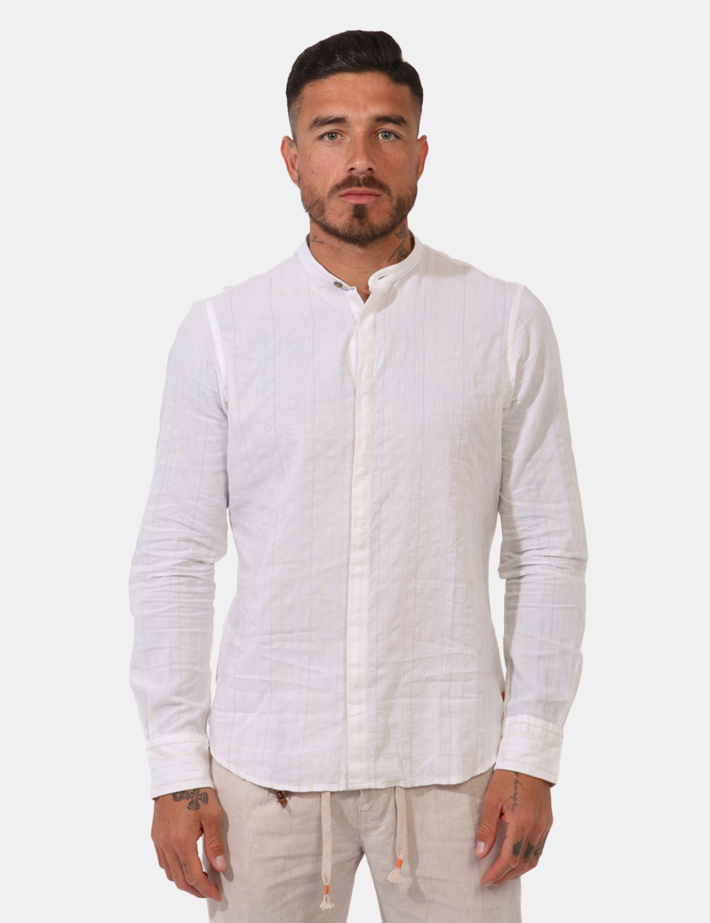 CAMICIA CAMICIE UOMO YES ZEE C522 UC00 0748 01 252 LINO 0101 ORIGINALE PE 2024