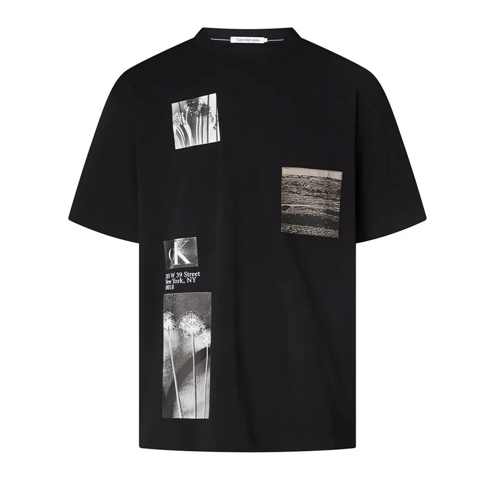 MAGLIA T SHIRT UOMO CALVIN KLEIN JEANS J30J322868 BEH COTONE ORIGINALE PE 2024