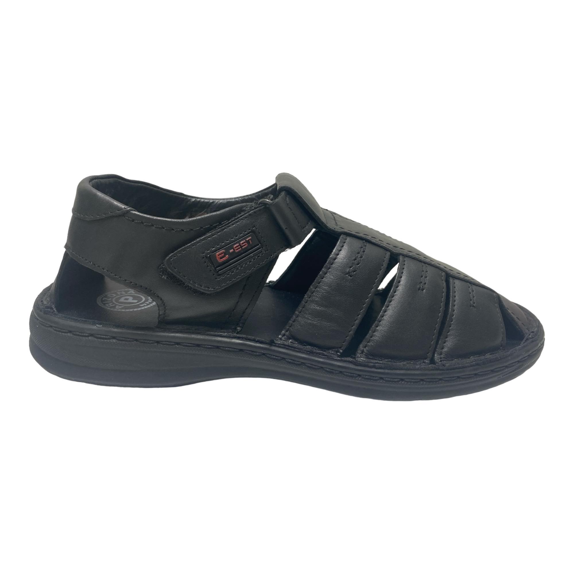 SCARPE SANDALI UOMO ARIZONA PATRIZIA AZZI 8550 PELLE NERO ORIGINALE PE 2024