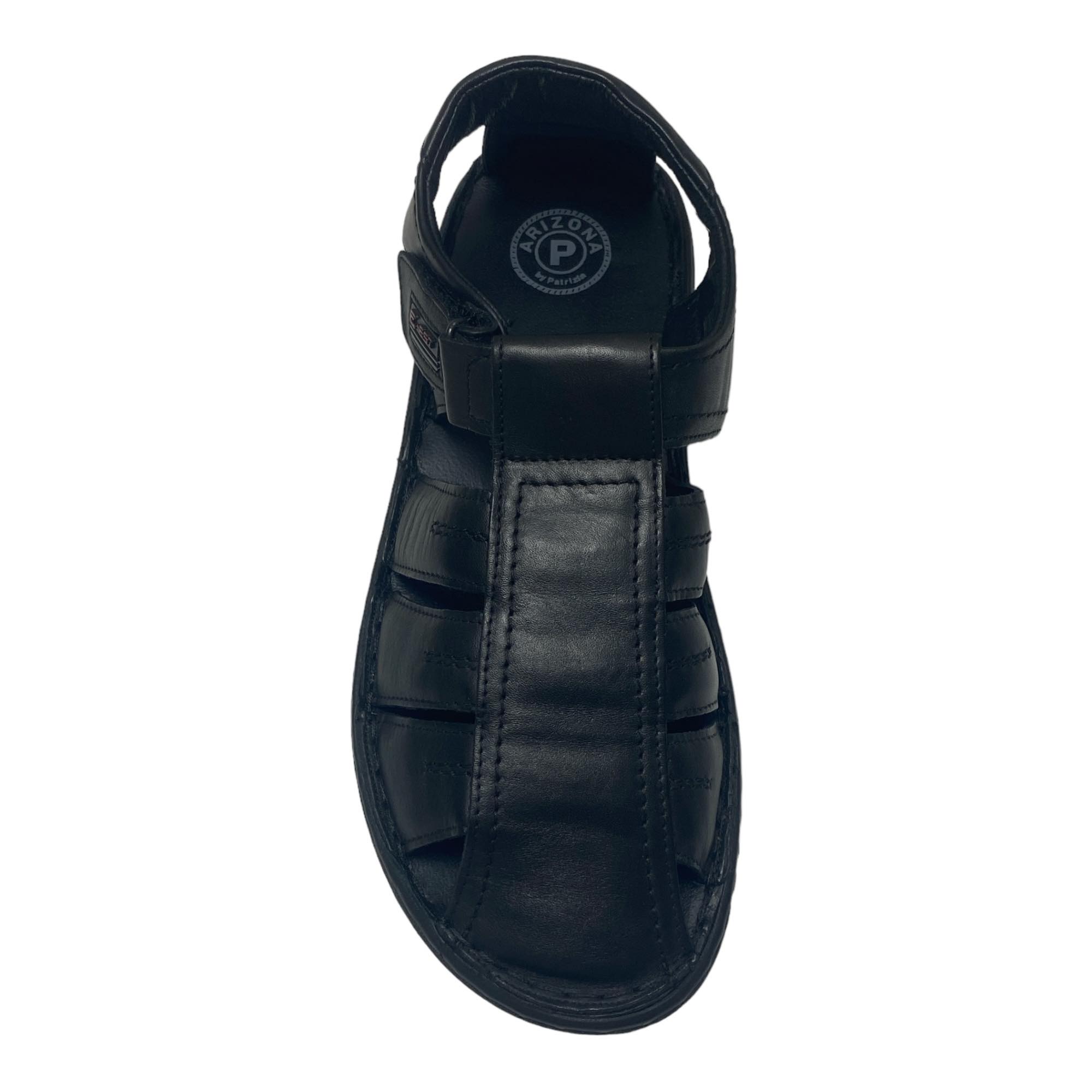 SCARPE SANDALI UOMO ARIZONA PATRIZIA AZZI 8550 PELLE NERO ORIGINALE PE 2024