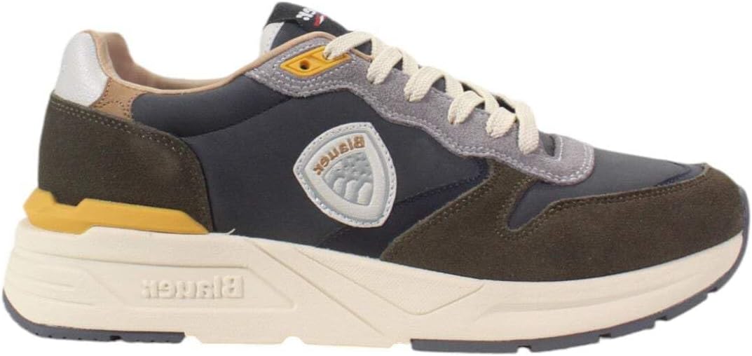 SCARPE SNEAKERS UOMO BLAUER F4RAY02 RAY 02 PELLE VERDE ORIGINALE AI 2025