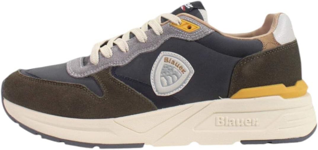 SCARPE SNEAKERS UOMO BLAUER F4RAY02 RAY 02 PELLE VERDE ORIGINALE AI 2025