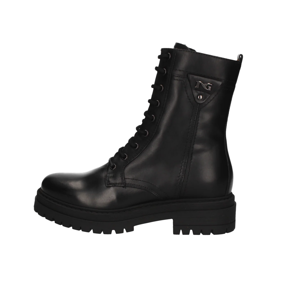 SCARPE STIVALI ANFIBIO DONNA NERO GIARDINI I411832D PELLE 100 ORIGINALE AI 2025