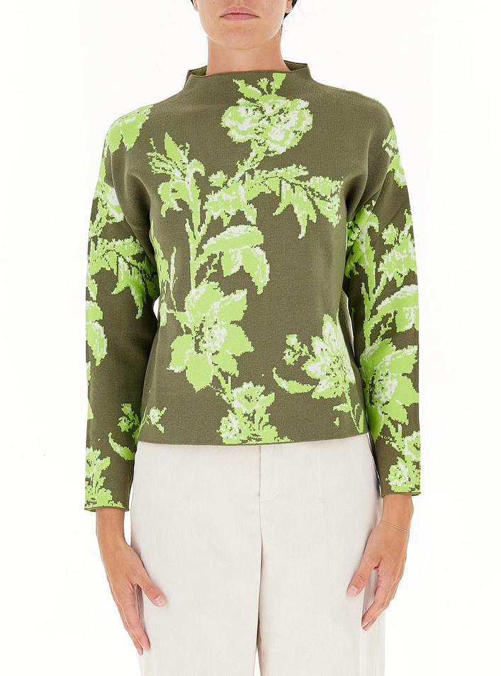 MAGLIA MAGLIONE DONNA DIANA GALLESI M624J004306N S1 VERDE AI ORIGINALE AI 2025