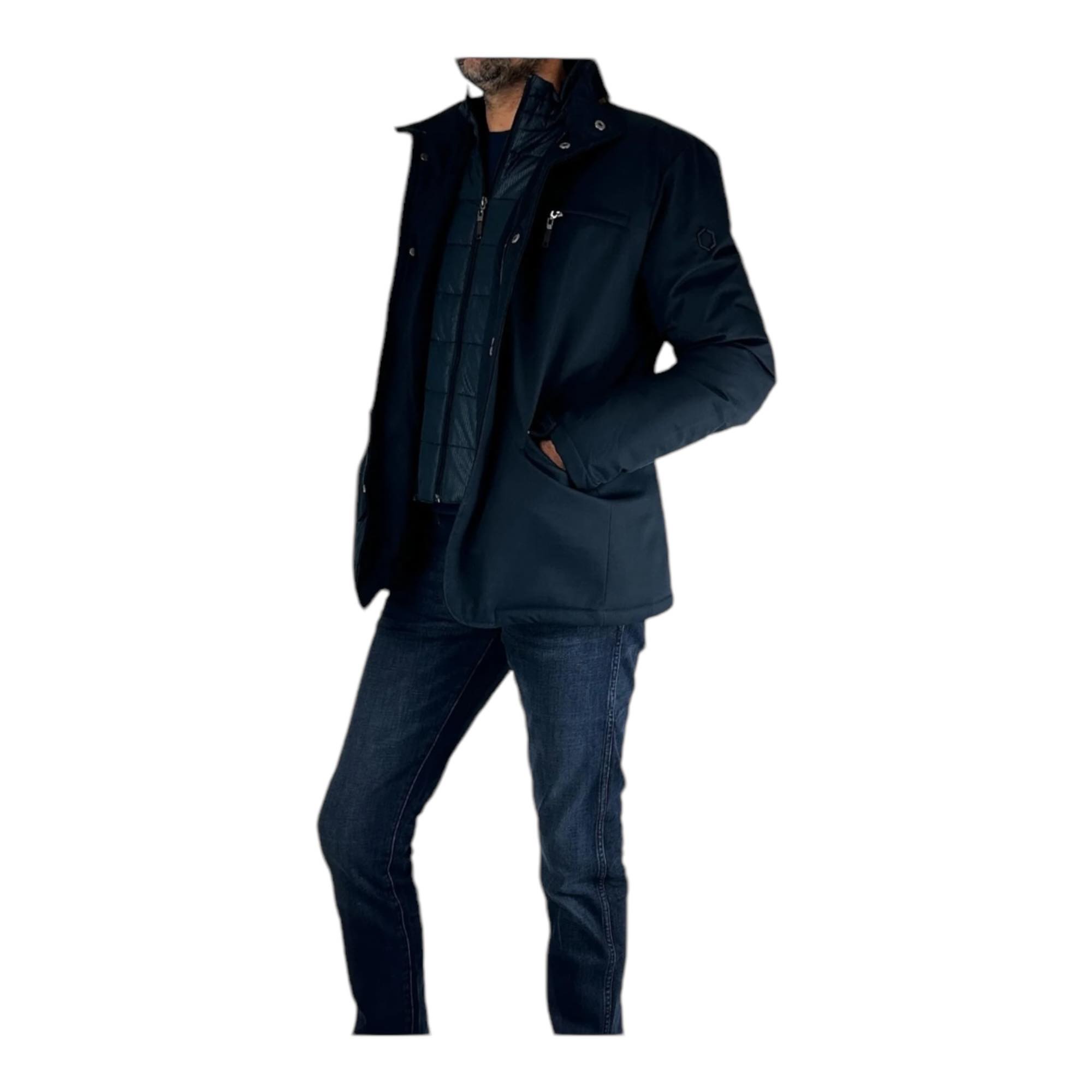 GIUBBINO GIUBBOTTO UOMO DOUBLE EIGHT BAST 8 PB70 1515 B148 BLU ORIGINALE AI 2025