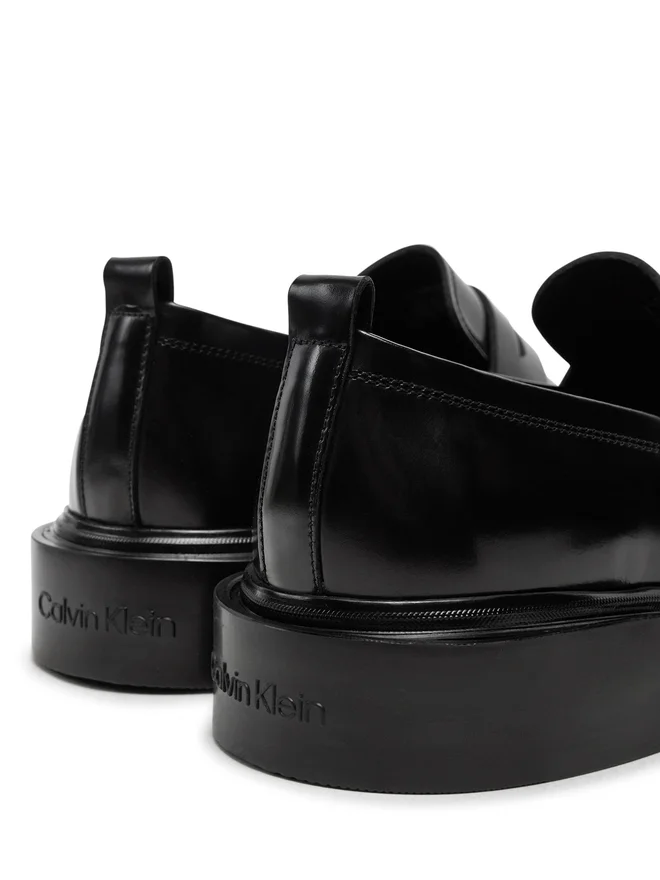 SCARPE MOCASSINO UOMO CALVIN KLEIN JEANS HM0HM01682 PELLE NERO ORIGINALE AI 2025