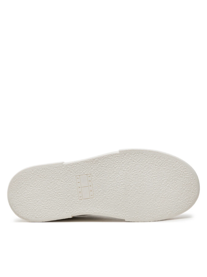 SCARPE SNEAKERS DONNA TOMMY JEANS EN0EN02567 PELLE BIANCO ORIGINALE AI 2025