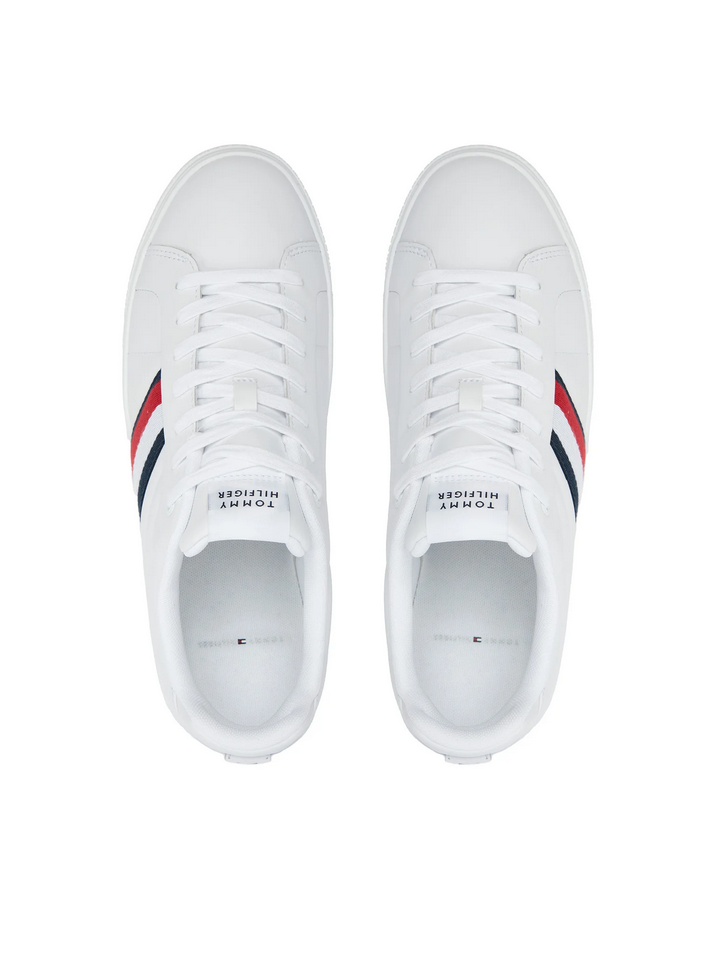 SCARPE SNEAKERS UOMO TOMMY HILFIGER FM0FM05163 ECO PELLE BIANCO ORIGINAL AI 2025