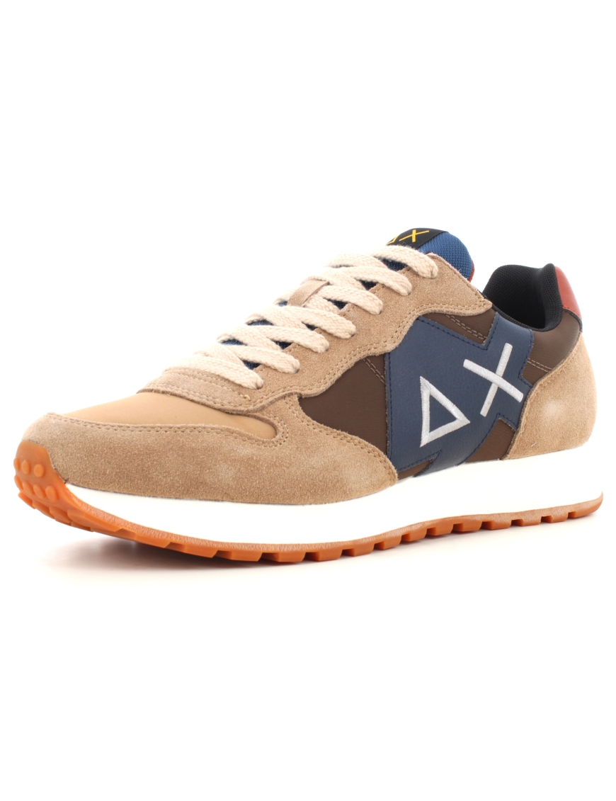 SCARPE SNEAKERS UOMO SUN68 SUN 68 JAKI BICOLOR Z44114 PELLE BEIGE ORIGINALAI2025