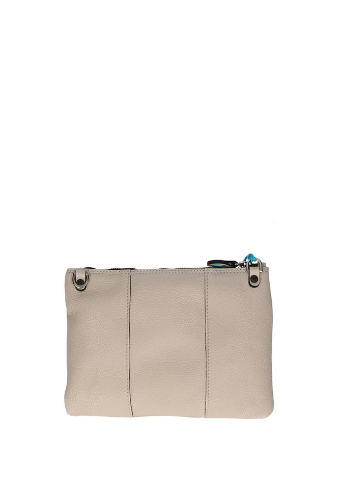 BORSA POCHETTE DONNA GABS BEYONCE G000040T1 X2428 PELLE GRIGIO ORIGINALE AI 2025