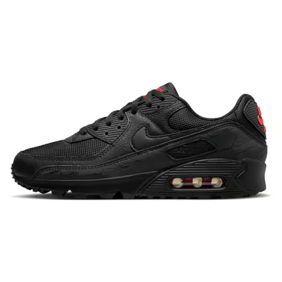 SCARPE SNEAKERS UOMO NIKE AIR MAX 90 DZ4504 PELLE 003 NERO ORIGINALE AI 2025