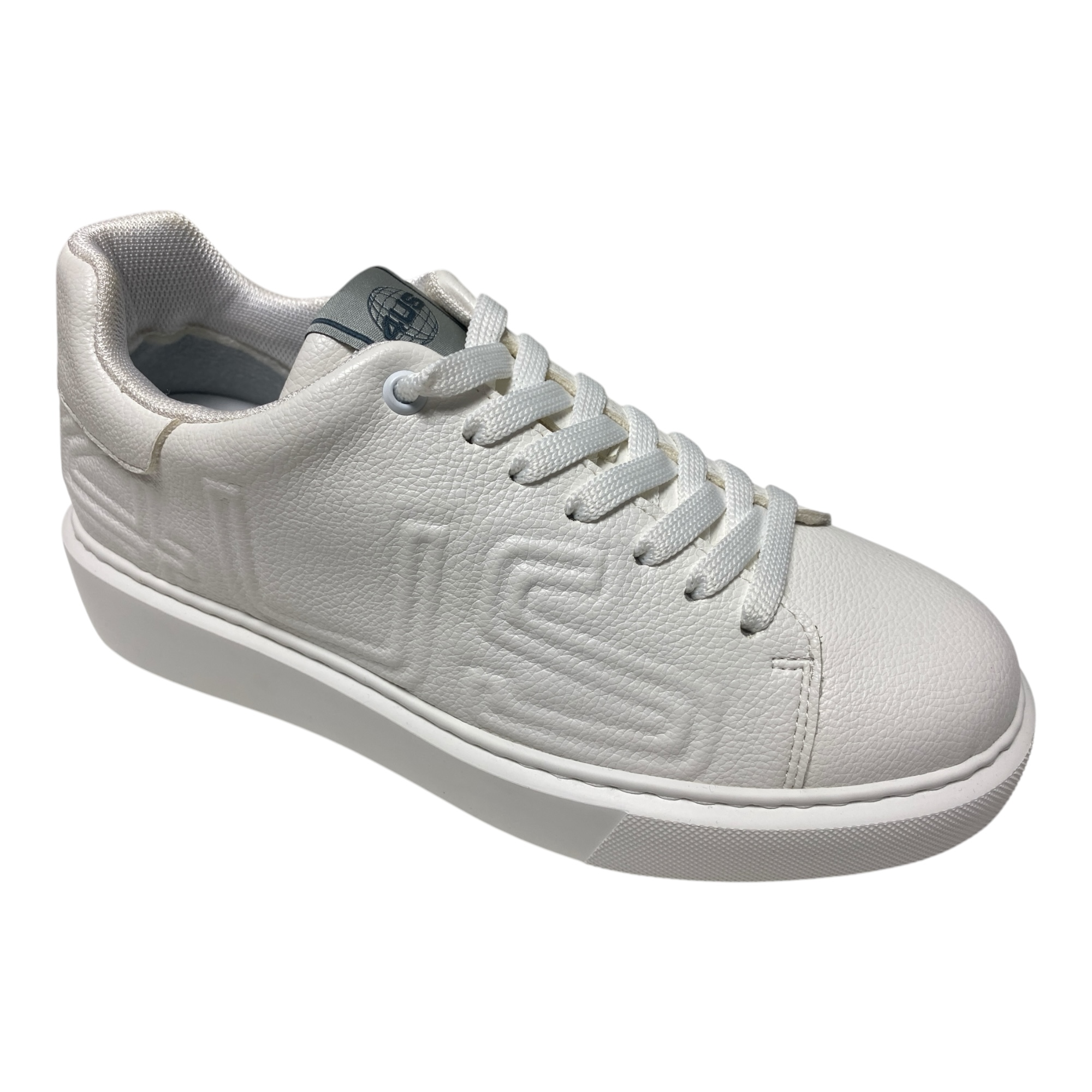 SCARPE SNEAKERS DONNA 4US CESARE PACIOTTI CC7100GR PELLE BIANCO ORIGINAL AI 2025