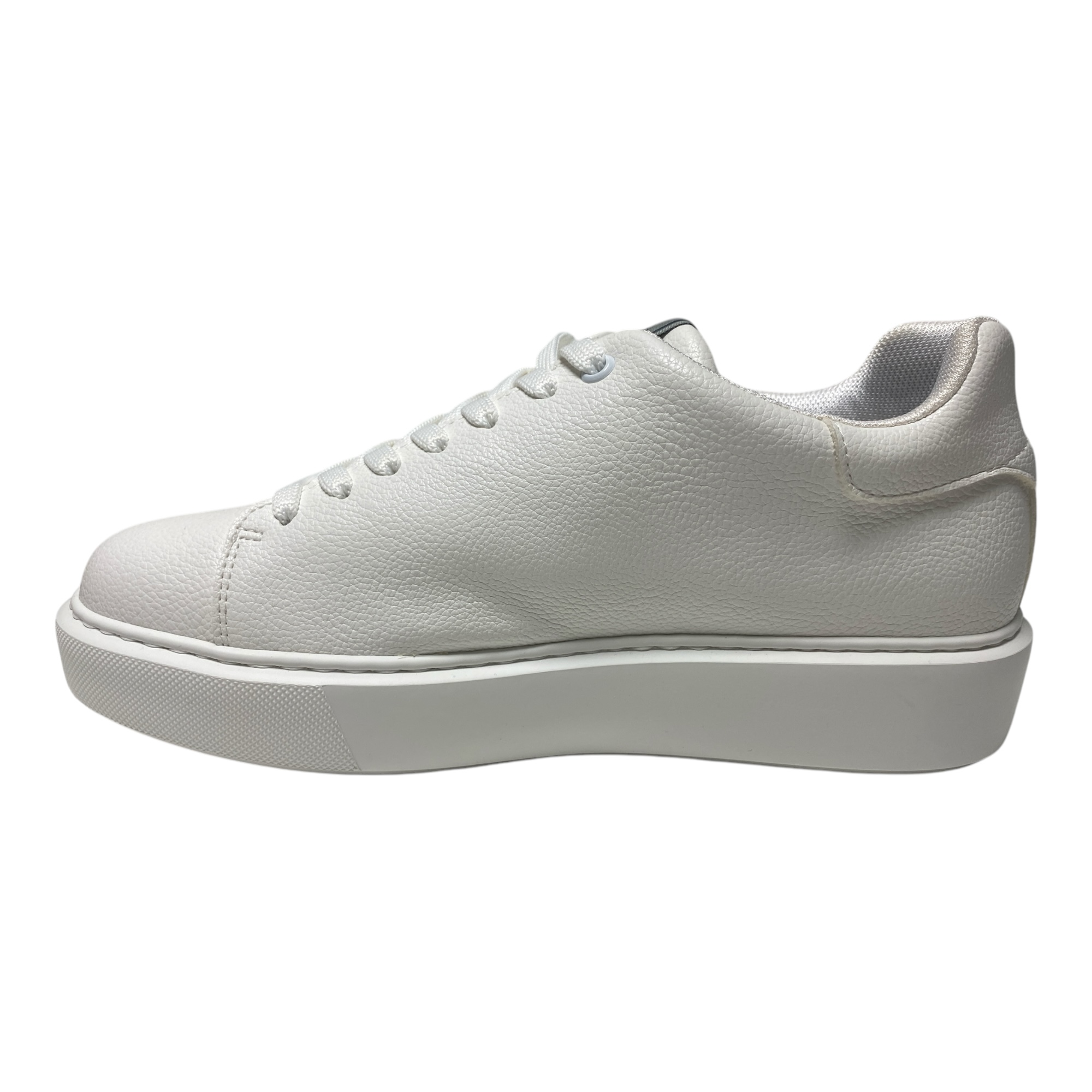 SCARPE SNEAKERS DONNA 4US CESARE PACIOTTI CC7100GR PELLE BIANCO ORIGINAL AI 2025