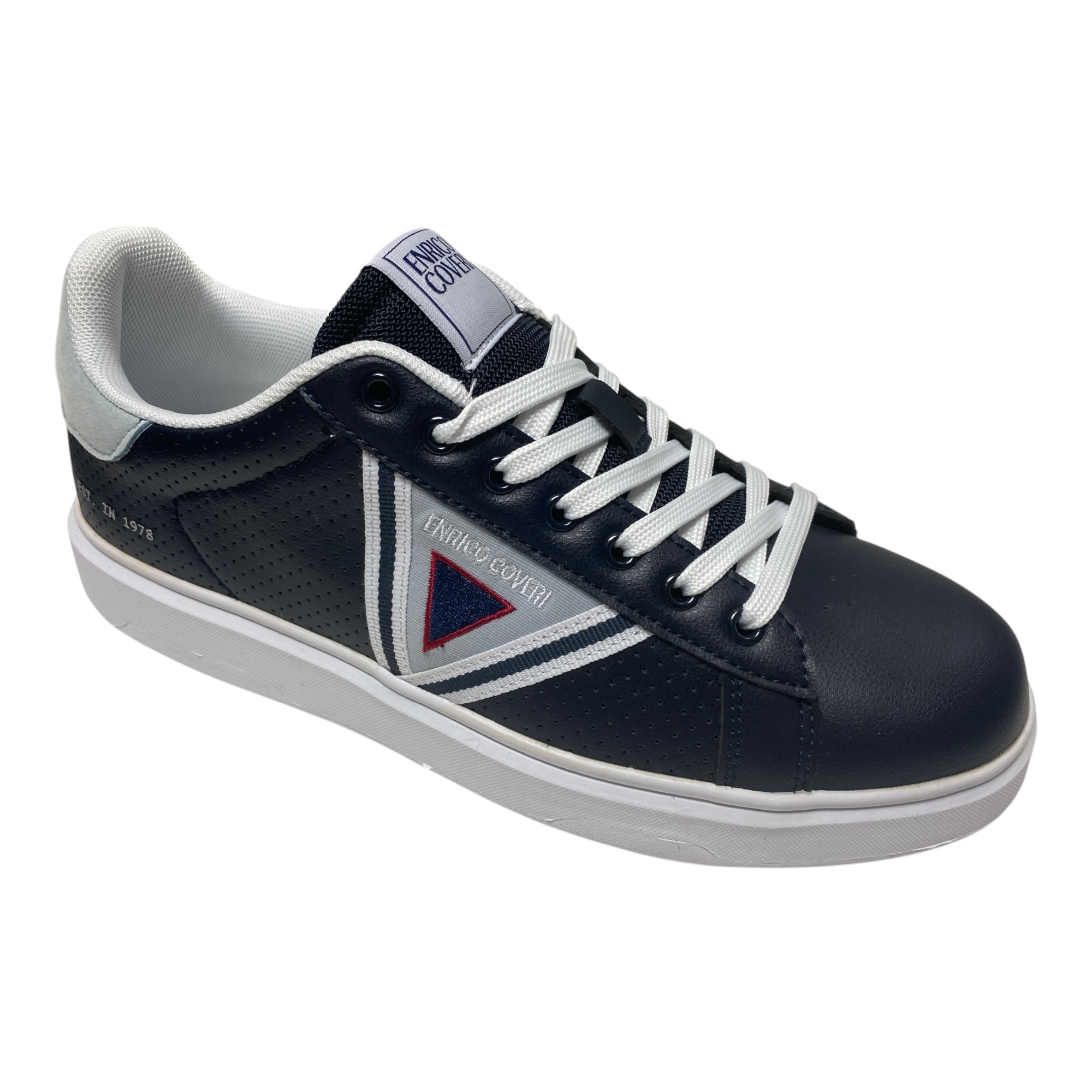 SCARPE SNEAKERS UOMO ENRICO COVERI JEROM ECM414220 52 BLU ORIGINALE AI 2025