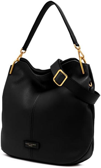 BORSA BORSE DONNA GIANNI CHIARINI LEILA BS 10991 GRN PELLE NERO ORIGINAL AI 2025