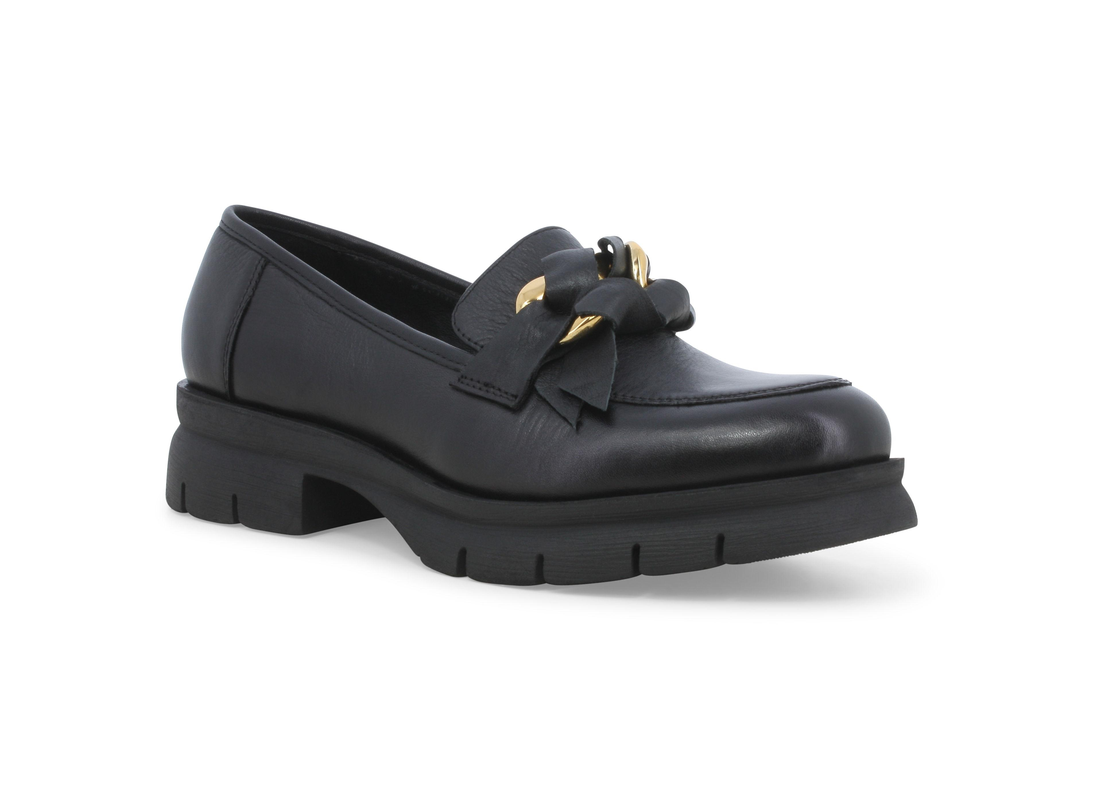 SCARPE MOCASSINO DONNA WALK MELLUSO 034340 PELLE NERO ORIGINALE AI 2025
