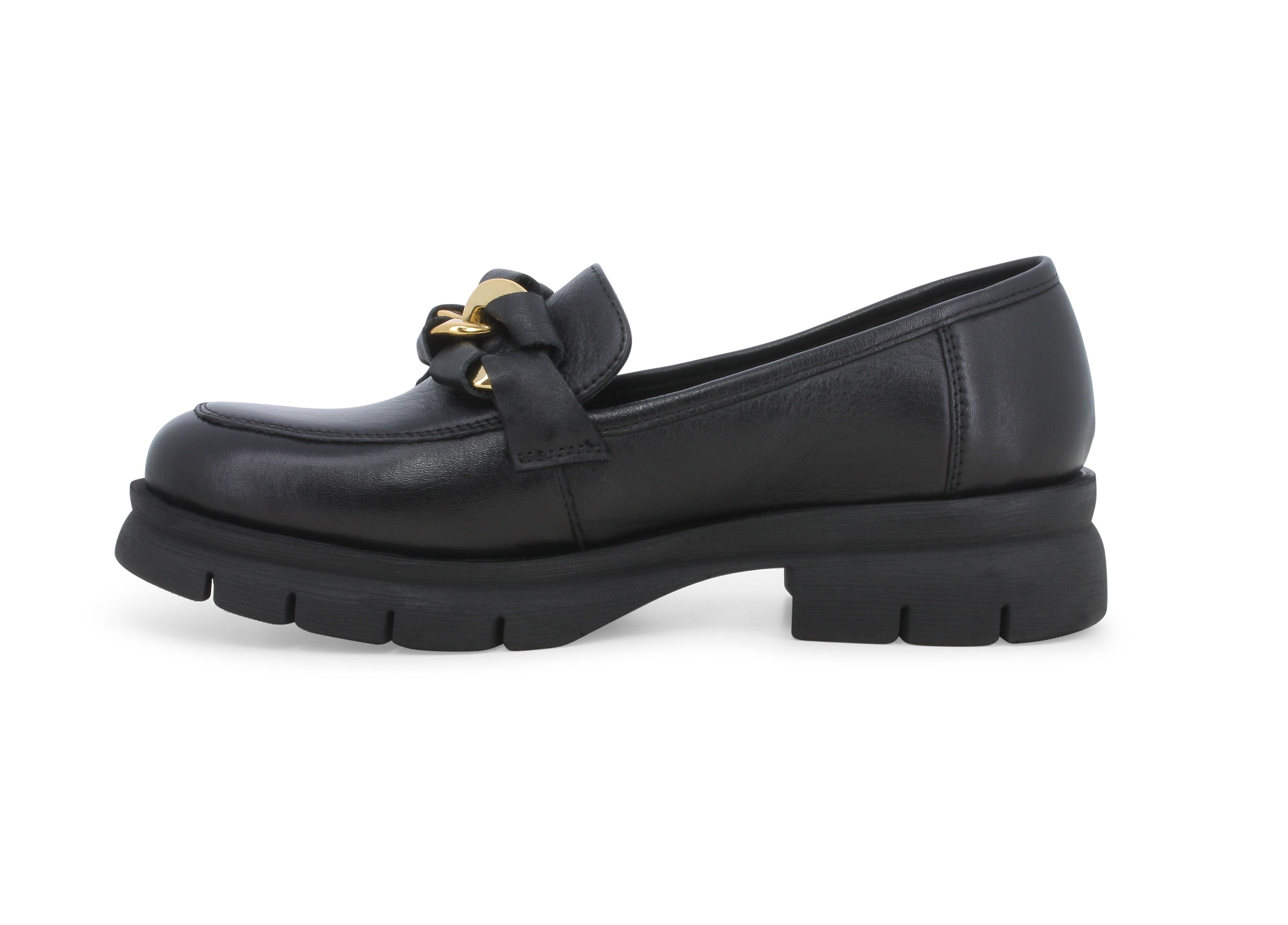SCARPE MOCASSINO DONNA WALK MELLUSO 034340 PELLE NERO ORIGINALE AI 2025