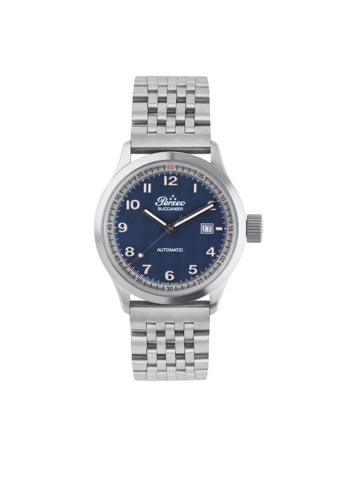 OROLOGIO AUTOMATICO UOMO PERSEO BUCCANEER 11368B 42 BLU ACCIAIO ORIGINAL AI 2025