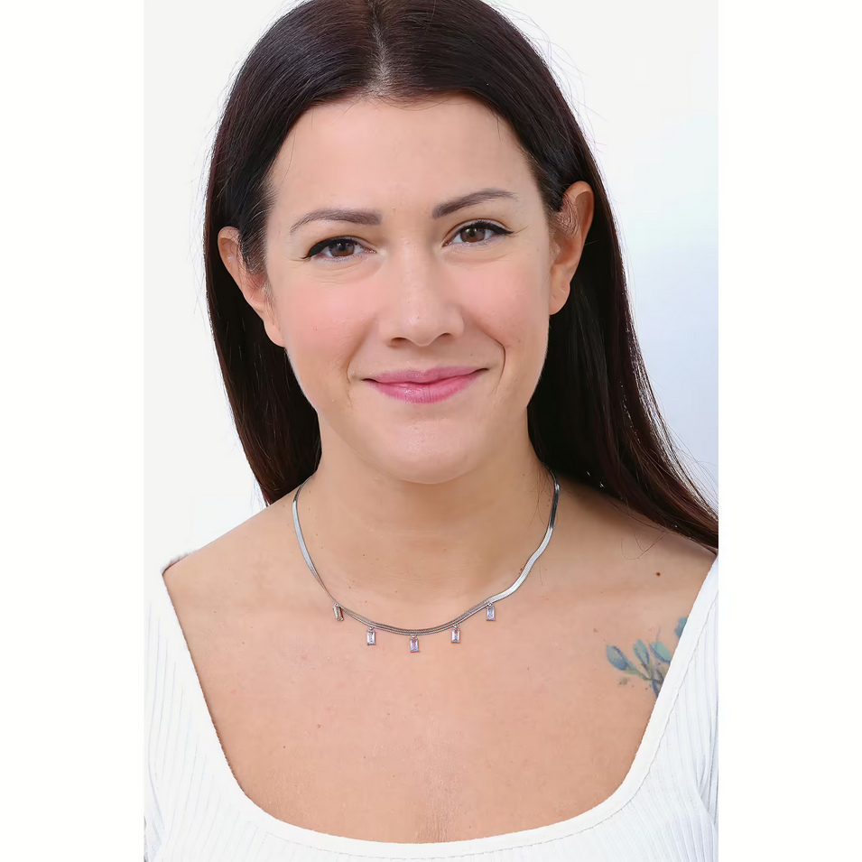 COLLANA COLLANE DONNA OPS OBJECTS OPSCL 868 1600 ZIRCONI VIOLA ORIGINALE AI 2025