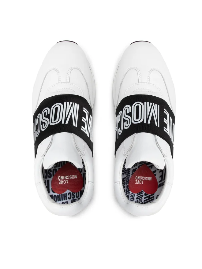 SCARPE SNEAKERS DONNA LOVE MOSCHINO JA15394G1FIE0100 PELLE BIANCO AI 2024