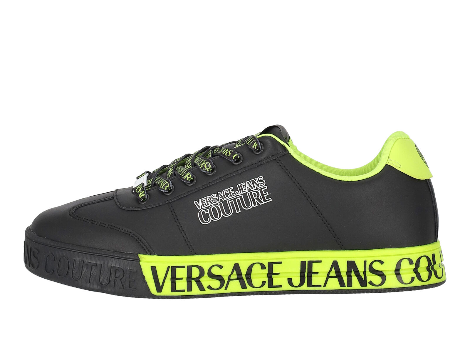 SCARPE SNEAKERS UOMO VERSACE JEANS COUTURE 74YA3SK6 ZP262 NERO ORIGINALE AI