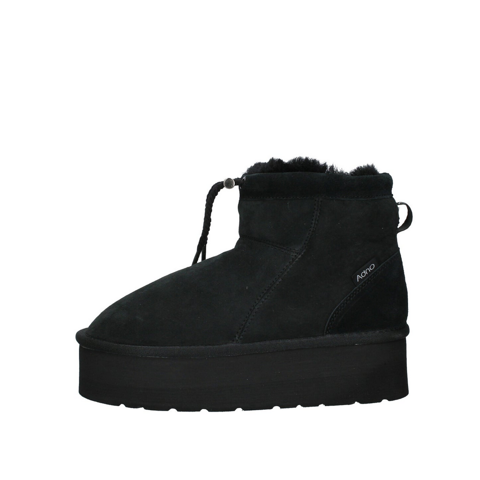 SCARPE STIVALETTI DONNA ADNO MAXI LULL AOW100101 SHEEP PELLE NERO ORIGINAL 2025