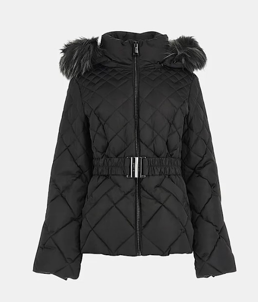 GIUBBOTTO PIUMINO DONNA GUESS W3BL35WEX52 NERO ORIGINALE AI 2025