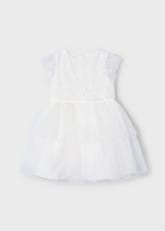 ABITO VESTITO ABITI BAMBINA MAYORAL 3914 03914 TULLE 51 BIANCO ORIGINALE PE 2025