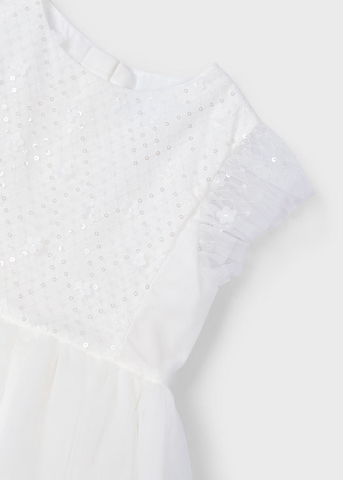 ABITO VESTITO ABITI BAMBINA MAYORAL 3914 03914 TULLE 51 BIANCO ORIGINALE PE 2025