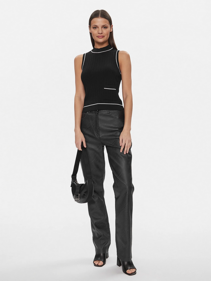 MAGLIA TOP MAGLIE DONNA AX ARMANI EXCHANGE 3DYE2A YMH6Z NERO ORIGINALE AI 2025