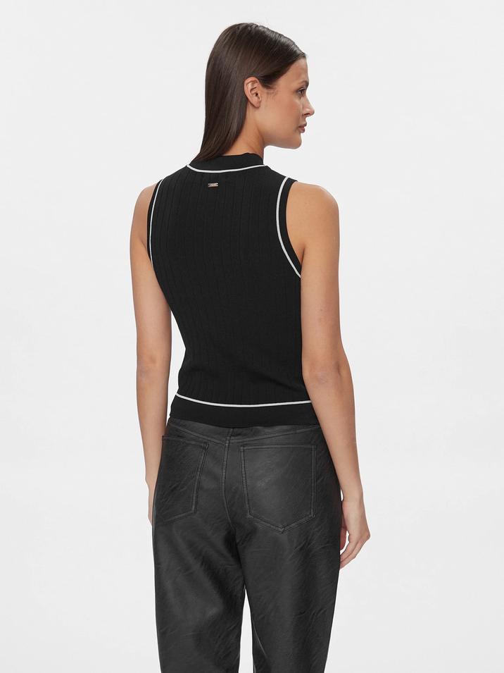 MAGLIA TOP MAGLIE DONNA AX ARMANI EXCHANGE 3DYE2A YMH6Z NERO ORIGINALE AI 2025