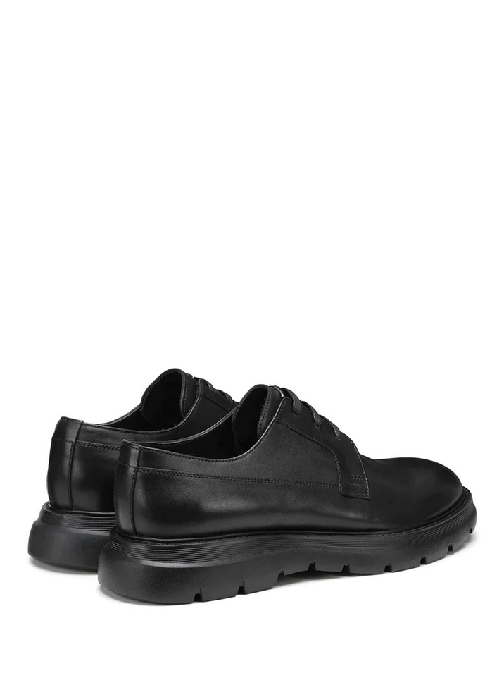 SCARPE DERBY UOMO GUARDIANI MASON 0203 AGM020301 PELLE NERO ORIGINALE AI