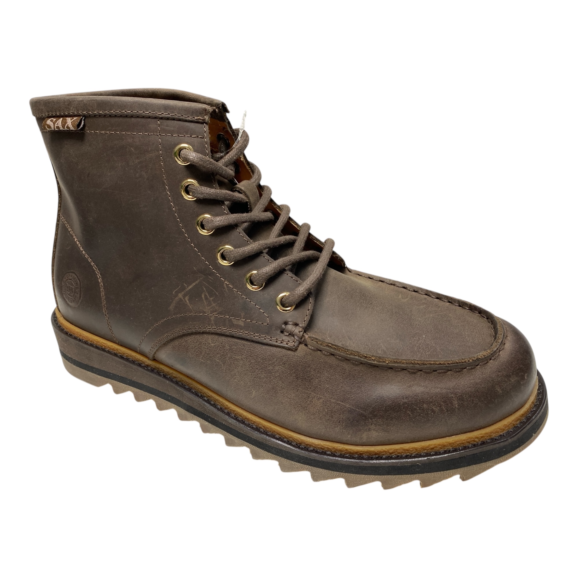 SCARPE SCARPONI UOMO SAX FIRENZE GIORDANO SAM423M42 PELLE MARRONE ORIGINALE AI