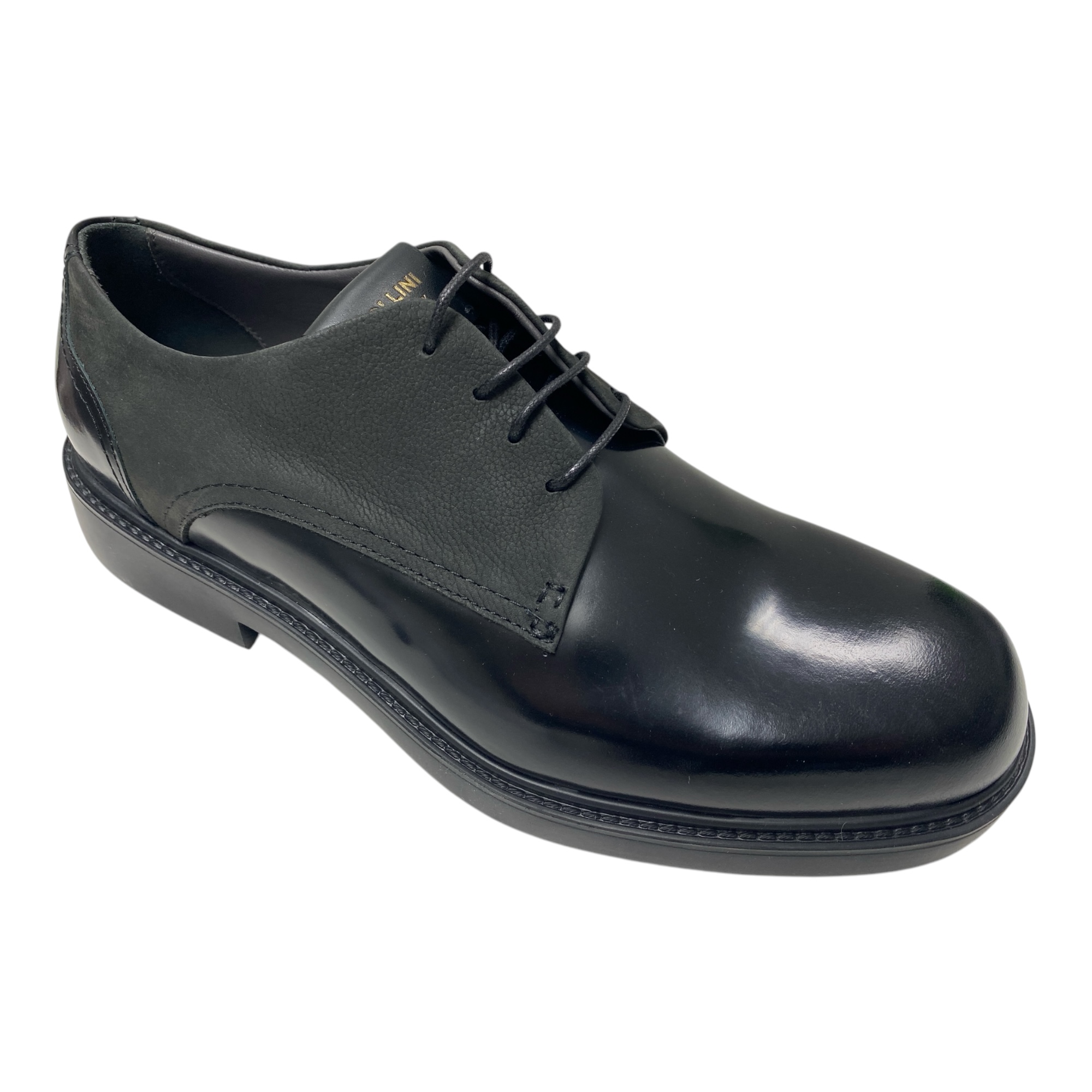 SCARPE DERBY UOMO POLLINI CITY SB1027XX0H99999B PELLE GRIGIO ORIGINALE AI