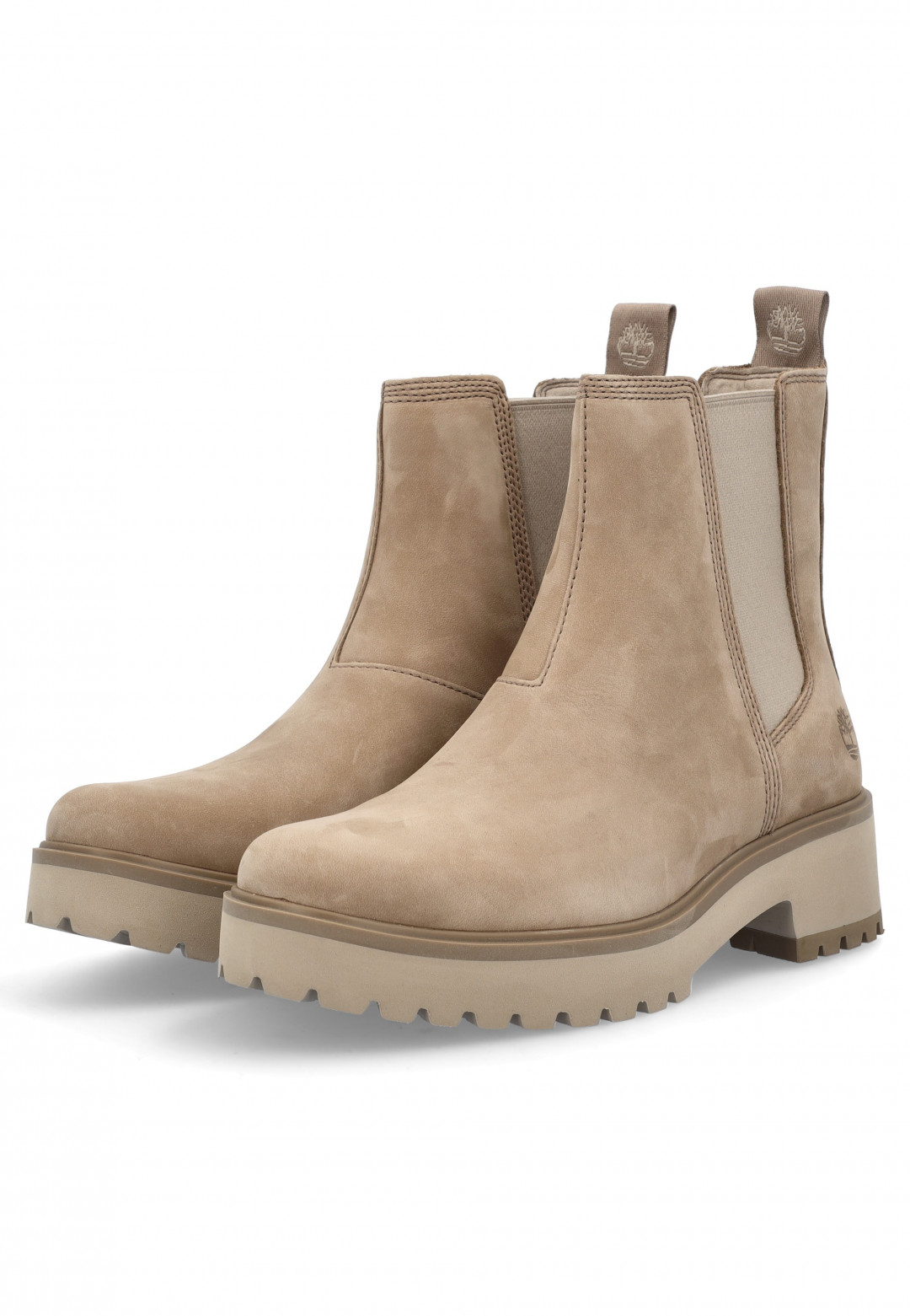 SCARPE STIVALETTI DONNA TIMBERLAND CARNABY TB 0A41CW PELLE BEIGE ORIGINAL AI2025