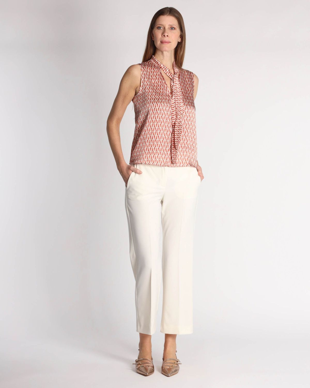 MAGLIA BLUSA TOP DONNA EMME MARELLA NOGAL 25151610412 006 ORIGINALE PE 2025