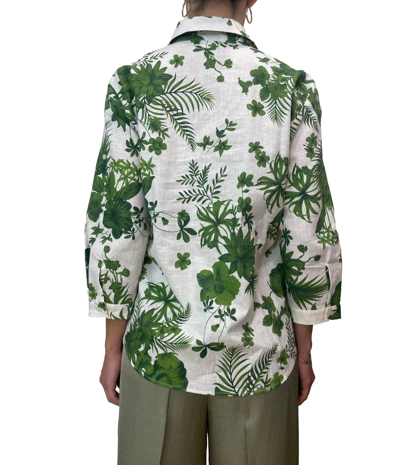 MAGLIA CAMICIA DONNA EMME MARELLA BOBOLI 25151111622 001 VERDE ORIGINALE PE 2025