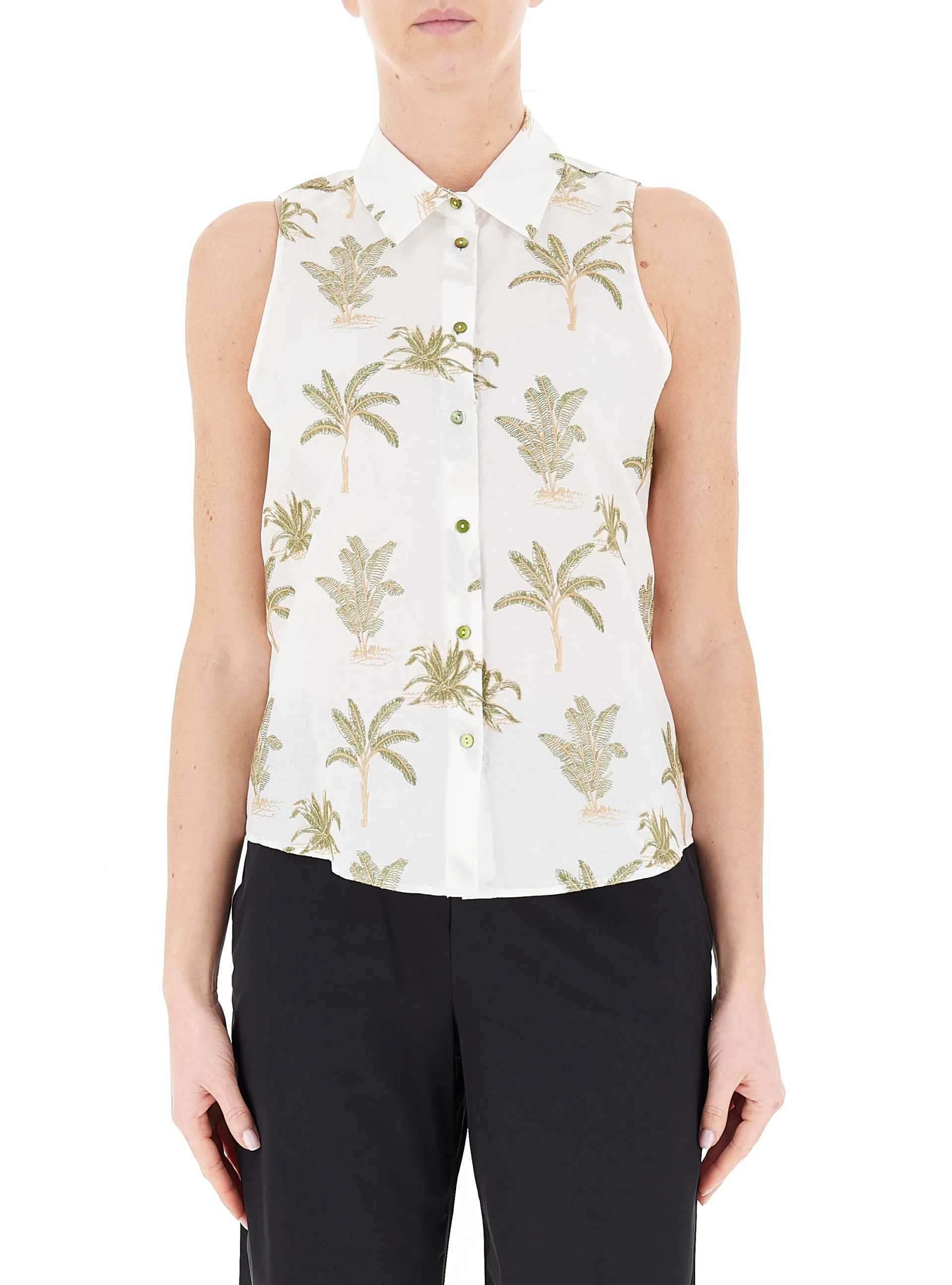 CAMICIA BLUSA TOP DONNA DIANA GALLESI 5399R001601N 01 BIANCO