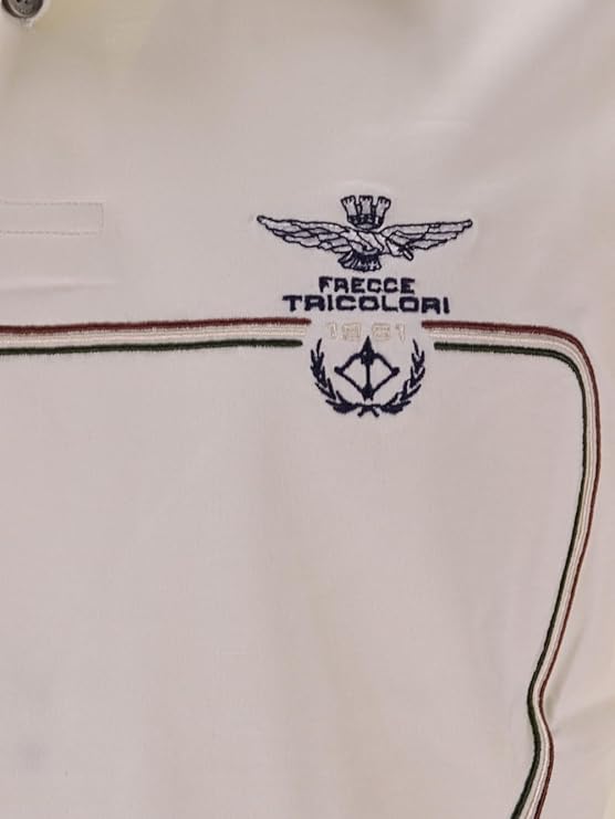 POLO T SHIRT UOMO AERONAUTICA MILITARE 251PO1862J682 BIANCO ORIGINALE PE 2025