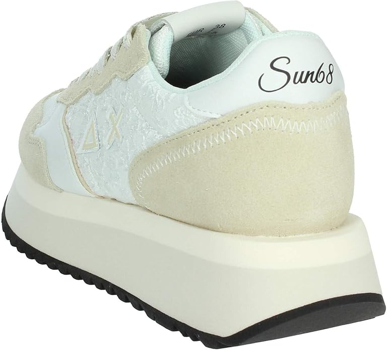 SCARPE SNEAKERS DONNA SUN68 BIG ALLY FLOWER Z35209 PELLE 01 BIANCO ORIGINAL 2025