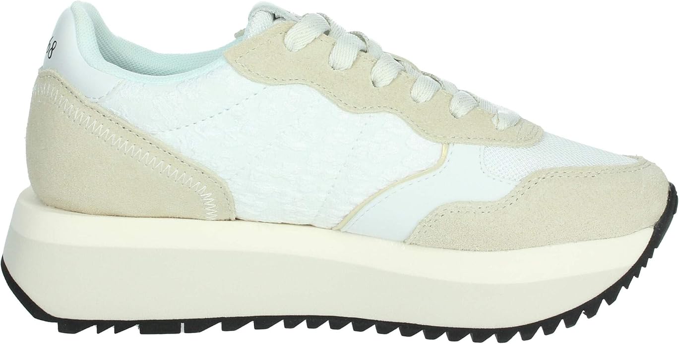 SCARPE SNEAKERS DONNA SUN68 BIG ALLY FLOWER Z35209 PELLE 01 BIANCO ORIGINAL 2025