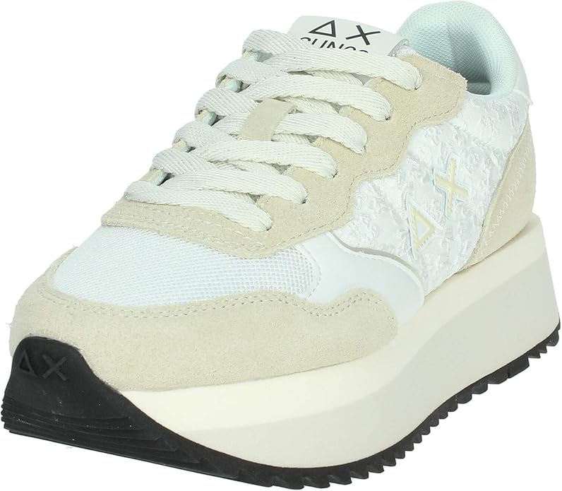 SCARPE SNEAKERS DONNA SUN68 BIG ALLY FLOWER Z35209 PELLE 01 BIANCO ORIGINAL 2025