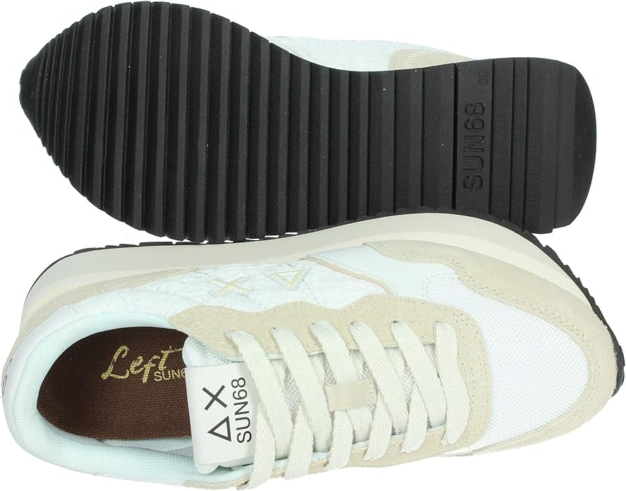 SCARPE SNEAKERS DONNA SUN68 BIG ALLY FLOWER Z35209 PELLE 01 BIANCO ORIGINAL 2025