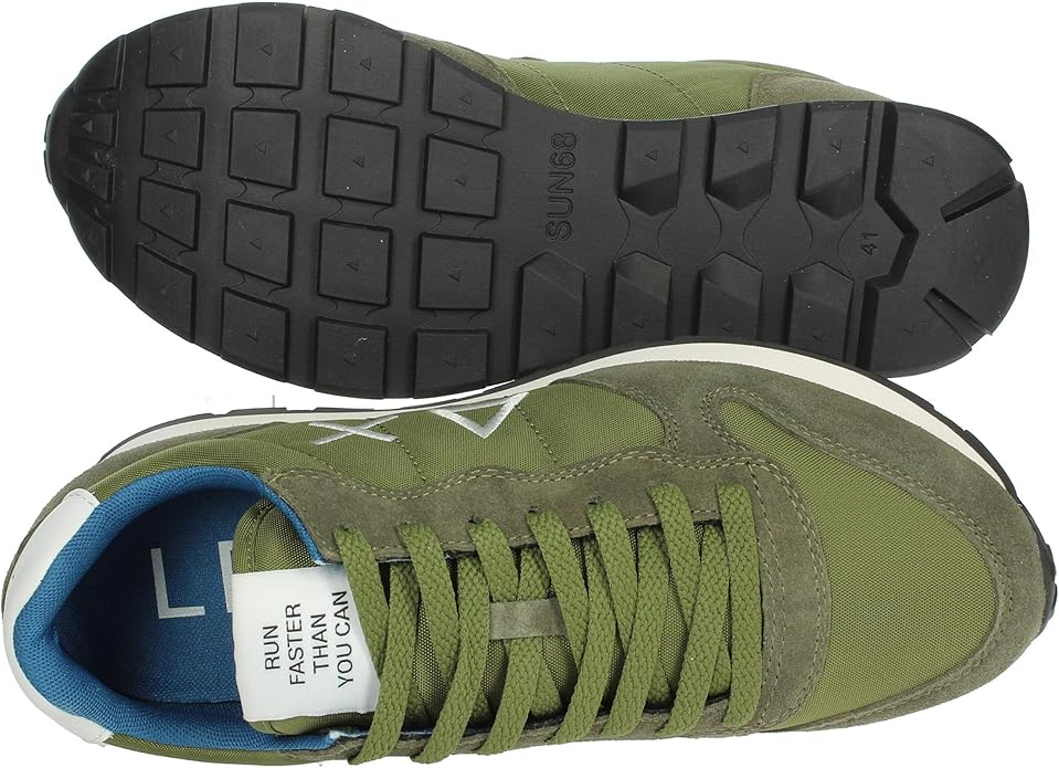 SCARPE SNEAKERS UOMO SUN68 TOM SOLID Z35101 PELLE 19 VERDE ORIGINALE PE 2025