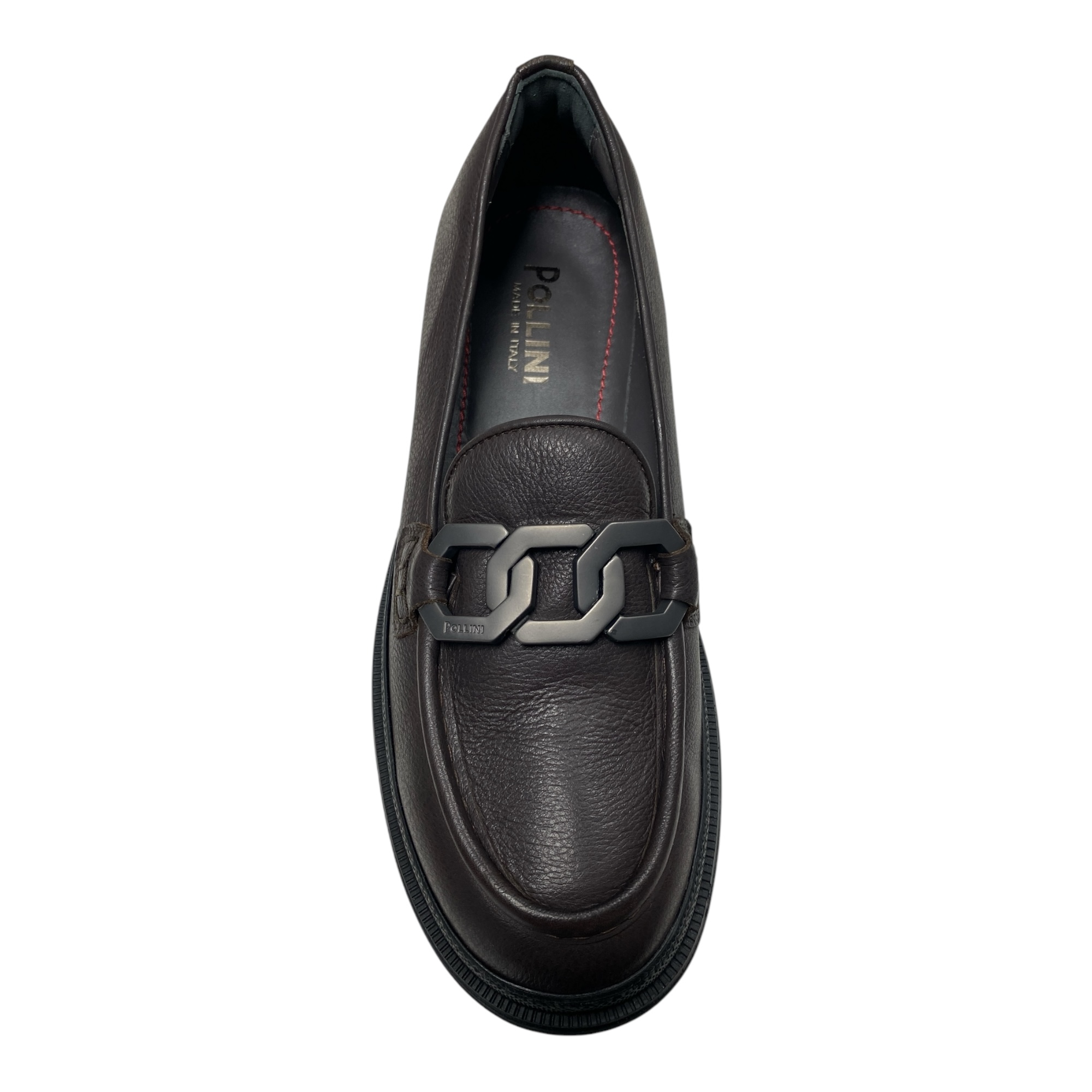 SCARPE MOCASSINO UOMO POLLINI CLIMB SB1037XX0H99999B PELLE MORO ORIGINAL AI 2025